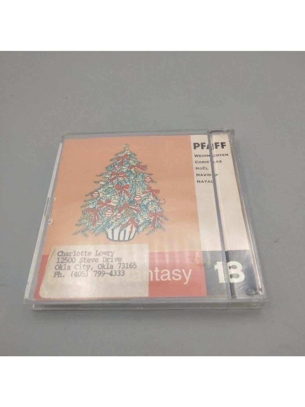 Pfaff Embroidery Card Creative Fantasy #18 Christmas/Noel 7570,7560, 2140,2170